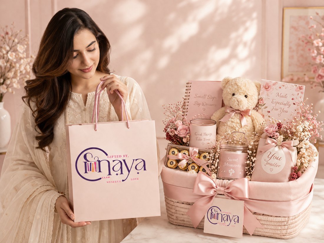 Gifted by Inaya — customised gift hamper with branded packaging